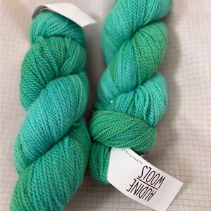Audine Wools Green Yarn Skeins
